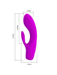 TIM VIBRADOR RECARGABLE MORADO DE LA MARCA PRETTY LOVE FLIRTATION