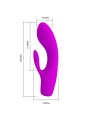 TIM VIBRADOR RECARGABLE MORADO DE LA MARCA PRETTY LOVE FLIRTATION