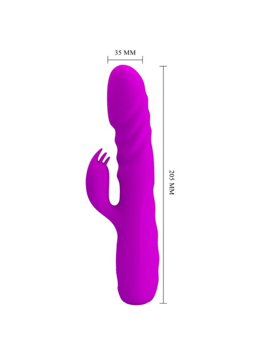 MELANIE VIBRADOR CONEJO RECARGABLE MORADO DE LA MARCA PRETTY LOVE FLIRTATION