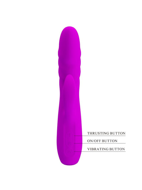 MELANIE VIBRADOR CONEJO RECARGABLE MORADO DE LA MARCA PRETTY LOVE FLIRTATION