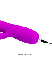 MELANIE VIBRADOR CONEJO RECARGABLE MORADO DE LA MARCA PRETTY LOVE FLIRTATION