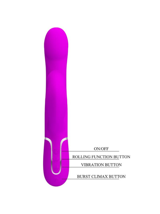 VIBRADOR RABBIT PERLAS VIOLETA DE LA MARCA PRETTY LOVE FLIRTATION