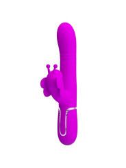 VIBRADOR RABBIT MULTIFUNCIÓN 4 EN 1 MARIPOSA FUCSIA DE LA MARCA PRETTY LOVE FLIRTATION