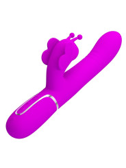 VIBRADOR RABBIT MULTIFUNCIÓN 4 EN 1 MARIPOSA FUCSIA DE LA MARCA PRETTY LOVE FLIRTATION