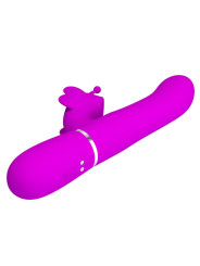 VIBRADOR RABBIT MULTIFUNCIÓN 4 EN 1 MARIPOSA FUCSIA DE LA MARCA PRETTY LOVE FLIRTATION