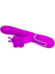 VIBRADOR RABBIT MULTIFUNCIÓN 4 EN 1 MARIPOSA FUCSIA DE LA MARCA PRETTY LOVE FLIRTATION