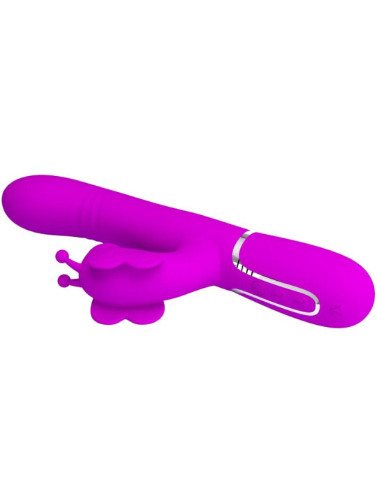 VIBRADOR RABBIT MULTIFUNCIÓN 4 EN 1 MARIPOSA FUCSIA DE LA MARCA PRETTY LOVE FLIRTATION