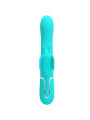 VIBRADOR RABBIT MULTIFUNCIÓN 4 EN 1 MARIPOSA VERDE AGUA DE LA MARCA PRETTY LOVE FLIRTATION