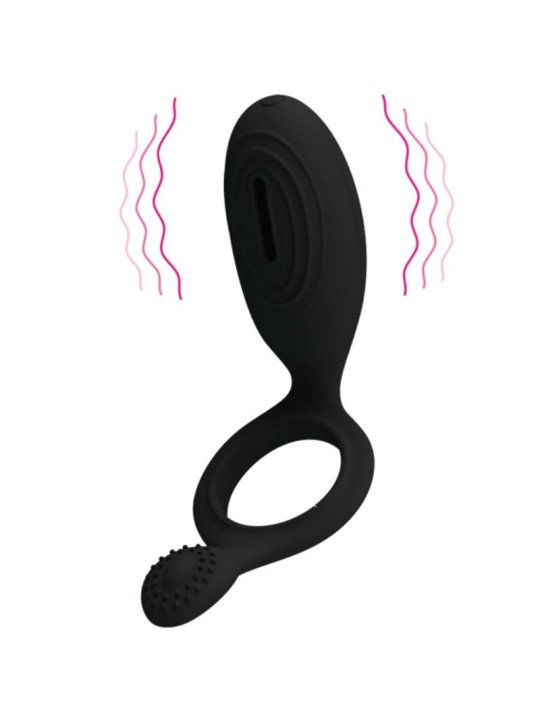 ANILLO VIBRADOR CON ESTIMULADOR ETHEL DE LA MARCA PRETTY LOVE MALE