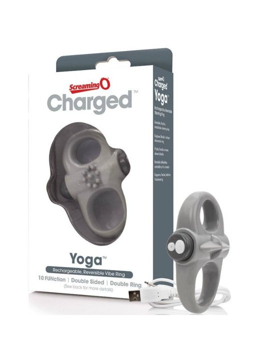 ANILLO VIBRADOR RECARGABLE YOGA GRIS DE LA MARCA SCREAMING O