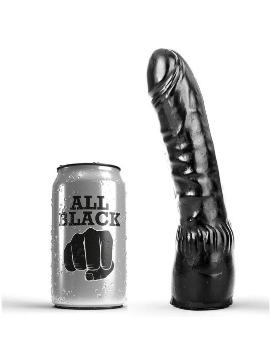 DILDO NEGRO REALISTICO 20 CM DE LA MARCA ALL BLACK