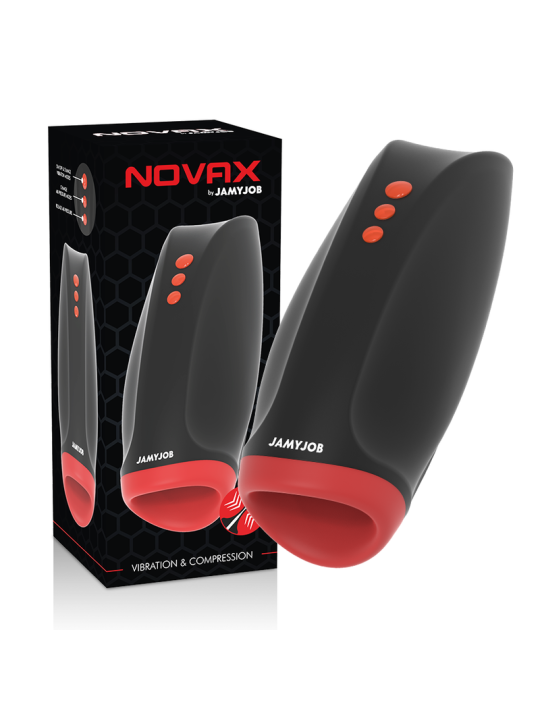 NOVAX MASTURBADOR CON VIBRACION Y COMPRESIÓN DE LA MARCA JAMYJOB