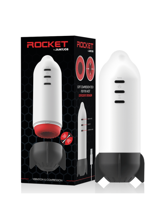 ROCKET MASTURBADOR TECNOLOGÍA SOFT COMPRESSION Y VIBRACION DE LA MARCA JAMYJOB