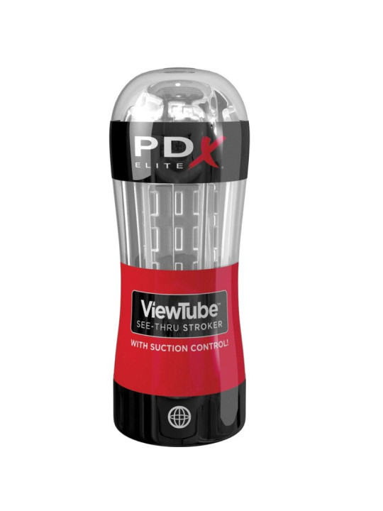 MASTURBADOR STROKER VIEWTUBE CONTROL SUCCION TRANSPARENTE DE LA MARCA PDX ELITE