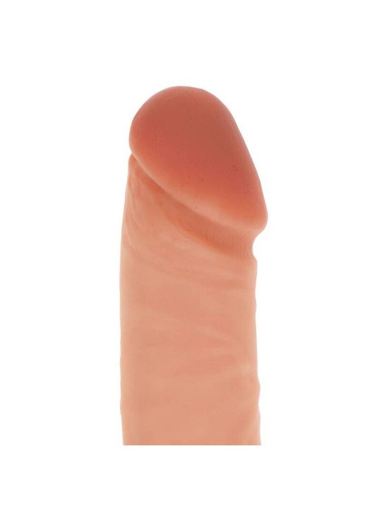 DILDO SILICONA 20,5 CM CON TESTICULOS NATURAL DE LA MARCA GET REAL