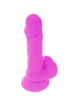 DILDO FLEXIBLE CON VIBRACION LILA 20.5 CM -O- 4.2 CM DE LA MARCA DIVERSIA