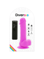 DILDO FLEXIBLE CON VIBRACION LILA 20.5 CM -O- 4.2 CM DE LA MARCA DIVERSIA