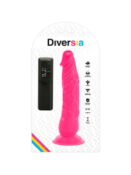 DILDO FLEXIBLE CON VIBRACION ROSA 21 CM -O- 4.9 CM DE LA MARCA DIVERSIA