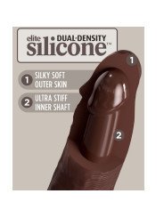 ELITE DILDO REALISTICO SILICONA 17.8 CM MARRON DE LA MARCA KING COCK