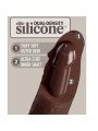 ELITE DILDO REALISTICO SILICONA 17.8 CM MARRON DE LA MARCA KING COCK