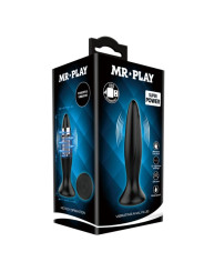 PLUG ANAL VIBRADOR NEGRO RECARGABLE DE LA MARCA MR PLAY