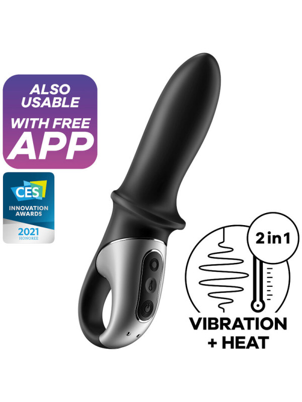 HOT PASSION VIBRADOR ANAL APP NEGRO DE LA MARCA SATISFYER CONNECT