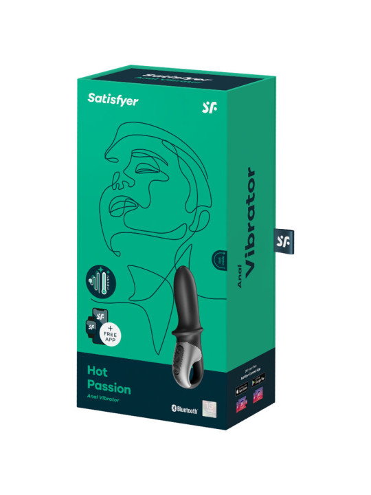 HOT PASSION VIBRADOR ANAL APP NEGRO DE LA MARCA SATISFYER CONNECT