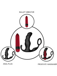 KNIGHT VIBRADOR ANAL PROSTATA & ANILLO CONTROL REMOTO NEGRO DE LA MARCA ARMONY ANAL