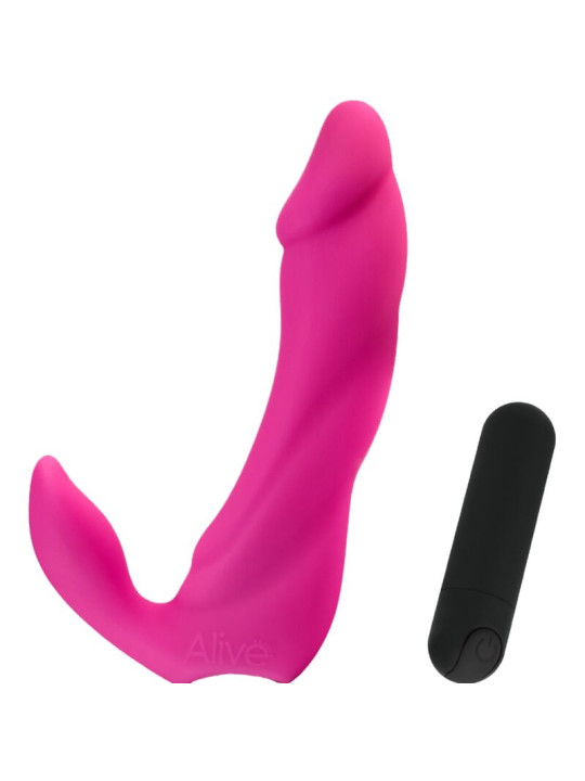 BIFUN PRO DILDO VIBRADOR ROSA 14.9 CM DE LA MARCA ALIVE