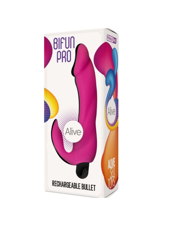 BIFUN PRO DILDO VIBRADOR ROSA 14.9 CM DE LA MARCA ALIVE