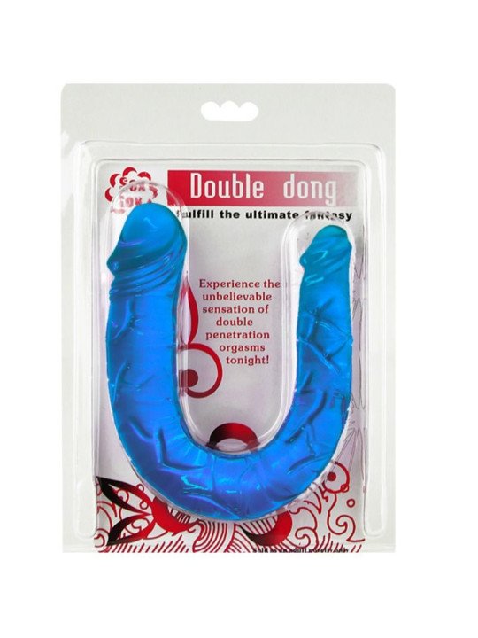 DOUBLE DONG DILDO DOBLE AZUL DE LA MARCA BAILE DILDOS