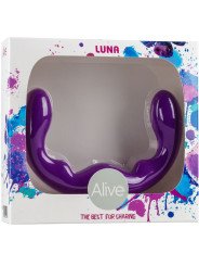 LUNA DILDO DOBLE PENETRACION SILICONA VIOLETA 25 CM DE LA MARCA ALIVE