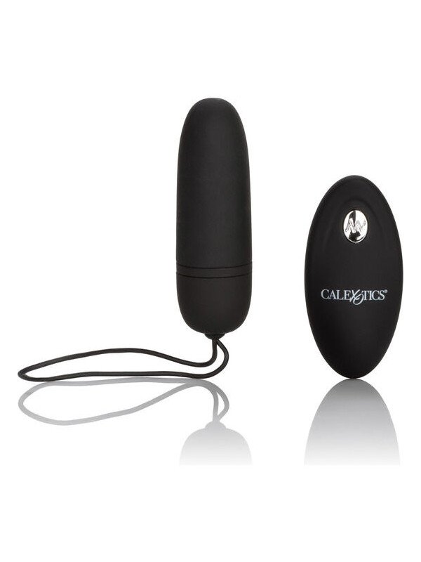 HUEVO VIBRADOR DE SILICONA CON MANDO NEGRO DE LA MARCA CALEXOTICS