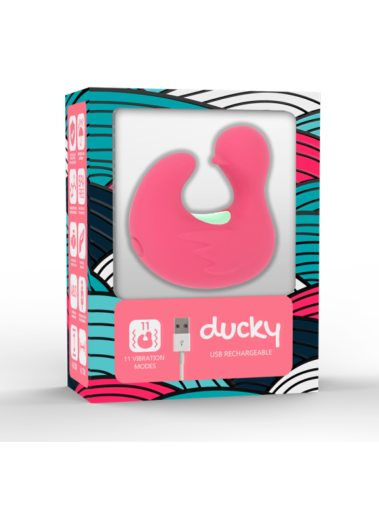 DEDAL PATO ESTIMULADOR DE SILICONA RECARGABLE DUCKYMANIA DE LA MARCA HAPPY LOKY