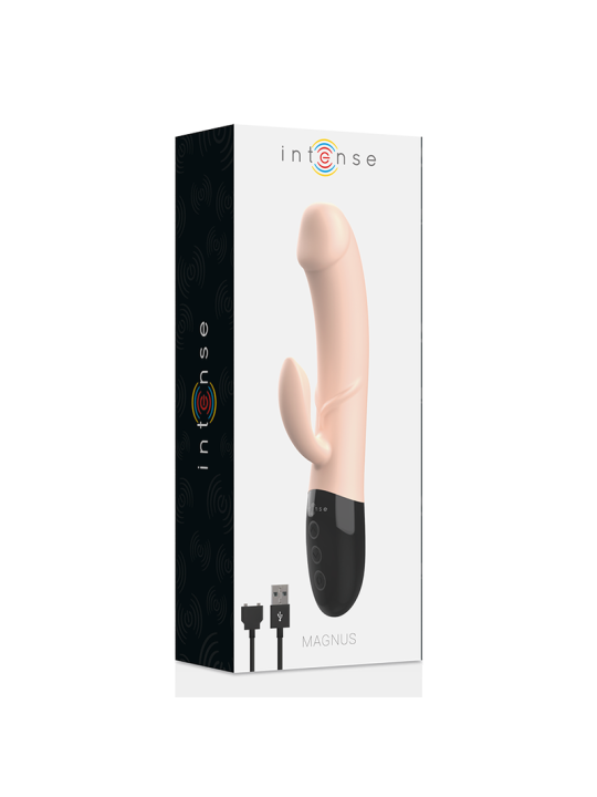 MAGNUS VIBRADOR RECARGABLE DUAL NATURAL DE LA MARCA INTENSE COUPLES TOYS