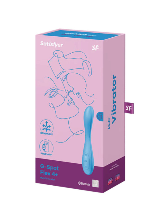 G-SPOT FLEX 4+ MULTI VIBRADOR APP AZUL DE LA MARCA SATISFYER CONNECT