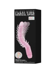 FLEXI VIBE SENSUAL SPINE BENDABLE VIBRATING DILDO LILA 23.5 CM DE LA MARCA BAILE