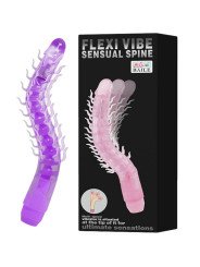 FLEXI VIBE SENSUAL SPINE BENDABLE VIBRATING DILDO LILA 23.5 CM DE LA MARCA BAILE