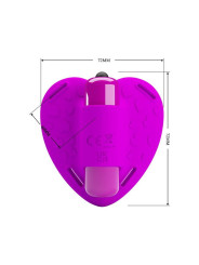 MASAJEADOR DE CLITORIS HEARTBEAT 10 MODOS DE VIBRACION MORADO DE LA MARCA PRETTY LOVE FLIRTATION