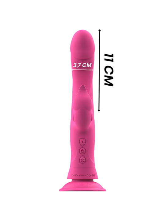 JULIO VIBRADOR RABBIT SILICONA ROSA DE LA MARCA INTENSE FUN