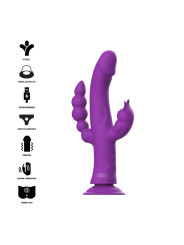 CASANOVA VIBRADOR RABBIT SILICONA TRIPLE MOTOR MORADO DE LA MARCA INTENSE FUN