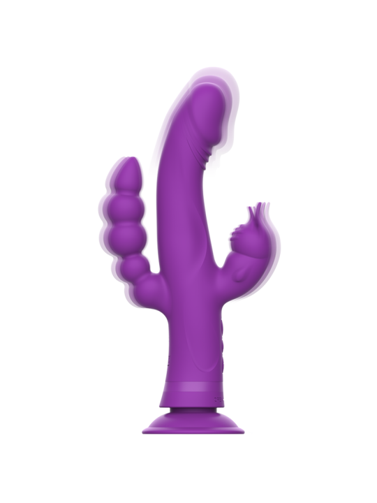 CASANOVA VIBRADOR RABBIT SILICONA TRIPLE MOTOR MORADO DE LA MARCA INTENSE FUN