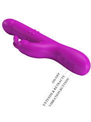 REESE VIBRADOR CON ROTACIÓN MORADO DE LA MARCA PRETTY LOVE