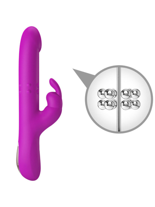 REESE VIBRADOR CON ROTACIÓN MORADO DE LA MARCA PRETTY LOVE