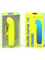 BCUTE CURVE INFINITE CLASSIC VIBRADOR RECARGABLE SILICONA AMARILLO DE LA MARCA B SWISH