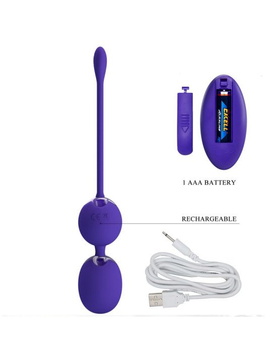 WILLIE YOUTH BOLAS CONTROL REMOTO & VIBRACION VIOLETA DE LA MARCA PRETTY LOVE LED