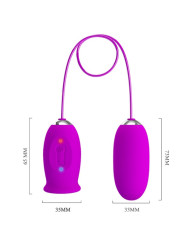 DAISY HUEVO DUAL VIBRADOR RECARGABLE MORADO DE LA MARCA PRETTY LOVE FLIRTATION