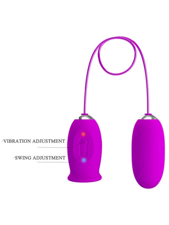 DAISY HUEVO DUAL VIBRADOR RECARGABLE MORADO DE LA MARCA PRETTY LOVE FLIRTATION