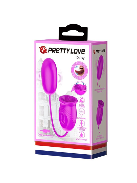 DAISY HUEVO DUAL VIBRADOR RECARGABLE MORADO DE LA MARCA PRETTY LOVE FLIRTATION