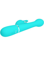 DEJON VIBRADOR RABBIT 3 EN 1 MULTIFUNCIÓN VERDE AGUA DE LA MARCA PRETTY LOVE FLIRTATION